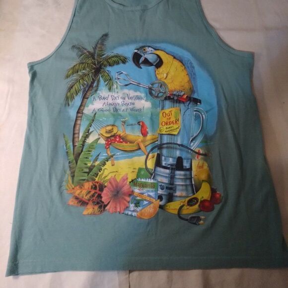Vintage Caribbean Soul Parrot Graphic Tank Top - Picture 3 of 14